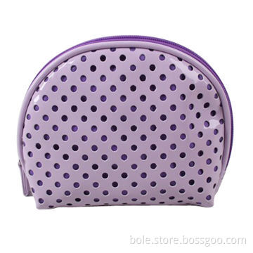 Promotional PVC cosmetic bag with zipper closure, various colors and materials are available